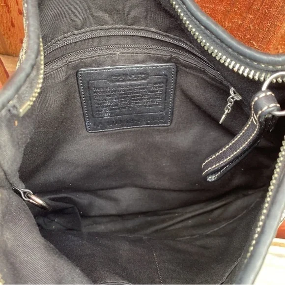 Coach Black and Gray Patterned Shoulder Bag - Picture 6 of 11